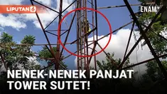 Diduga Depresi, Seorang Nenek Panjat Tower Sutet