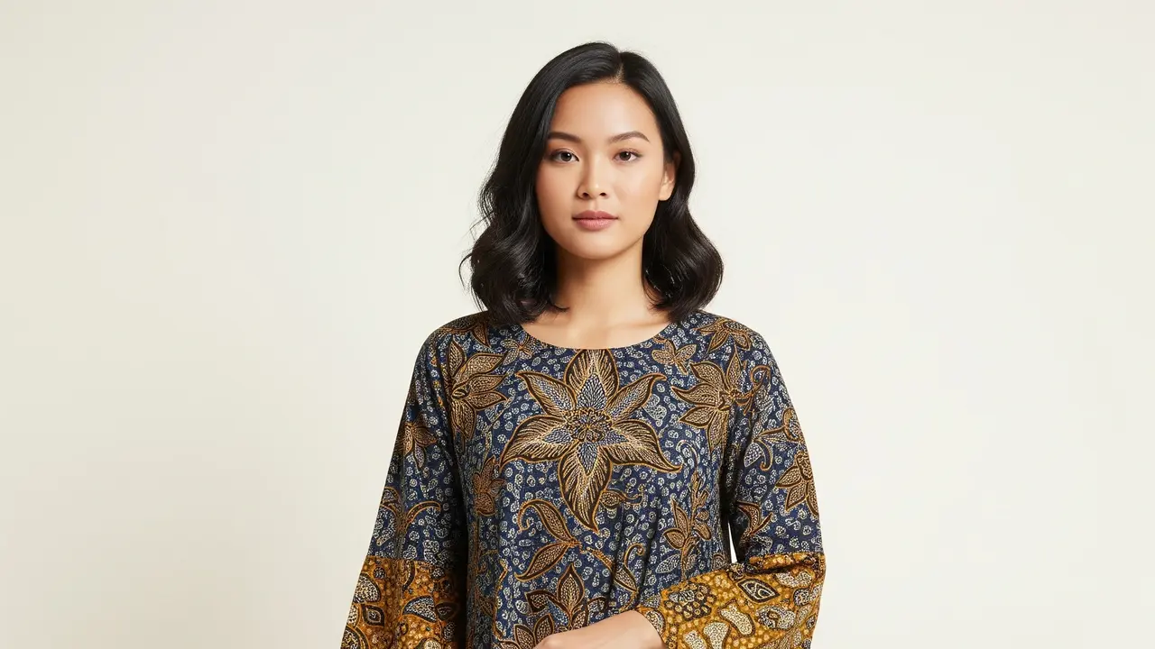 Model Batik Wanita Bell Sleeve
