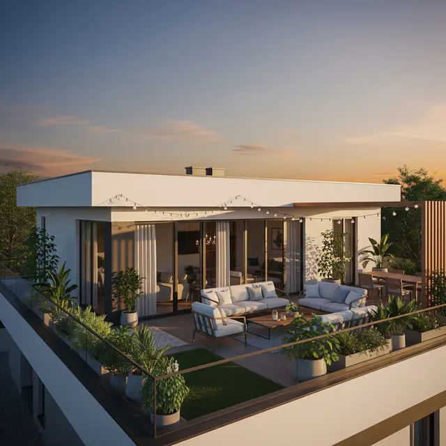 Rumah Sederhana 1 Lantai dengan Balkon Atap