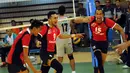 Pevoli Surabaya Samator meluapkan ekspresi usai mengalahkan Jakarta BNI 46 (3-2) di Pertamina Proliga 2015 di Dome Sport Balikpapan, (6/2/2015). Surabaya Samator unggul 3-2 atas Jakarta BNI 46. (Liputan6.com/Helmi Fithriansyah)