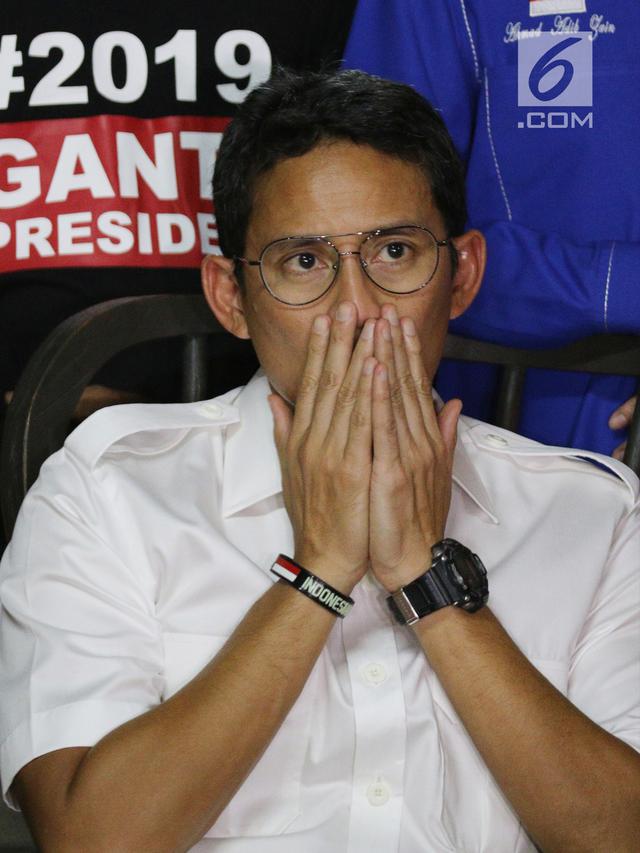 Resmikan Sekretariat Bersama, Sandiaga Uno Potong Tumpeng Dihadapan Ketum Gerindra