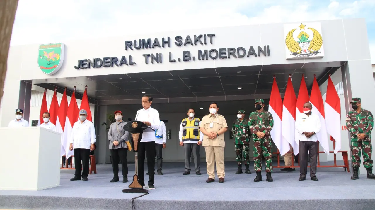 Rumah Sakit Modular Jenderal TNI L.B Moerdani di Distrik Margamulya, Kabupaten Merauke, Provinsi Papua, telah diresmikan Presiden Joko Widodo (Jokowi) pada Minggu 3 Oktober 2021.