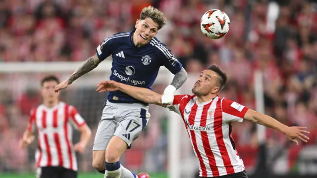Foto: Garangnya Penampilan MU di Kandang Athletic Bilbao dalam Laga Leg 1 Semifinal Liga Europa