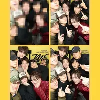 Foto bareng geng 97 Line, Song Kang, Jung Gun Joo, dan Johnny NCT pada acara Listening Party Album Baru Yugyeom (Instagram/yugyeom)