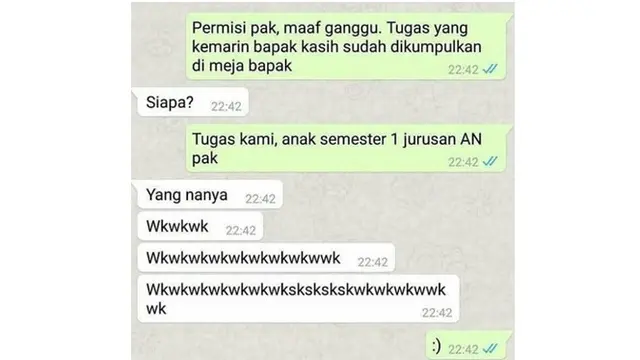 6 Chat Mahasiswa ke Dosen Bilang 'Permisi Pak' Ini Balasannya Kocak