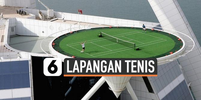 VIDEO: Ini Penampakan Lapangan Tenis Tertinggi di Dunia