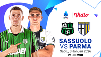 Live Streaming Serie A Pekan ke-18: Sassuolo vs Parma, Eksklusif di Vidio