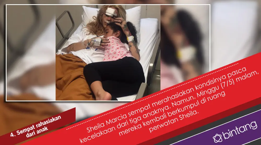 5 Fakta Seputar Kecelakaan yang Menimpa Sheila Marcia. (Foto: Instagram/erie_nya, Desain: Nurman Abdul Hakim/Bintang.com)