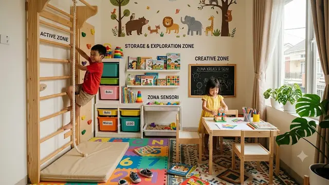 Tips Mendesain Ruang Bermain Indoor untuk Anak di Rumah Mungil/AI Generated