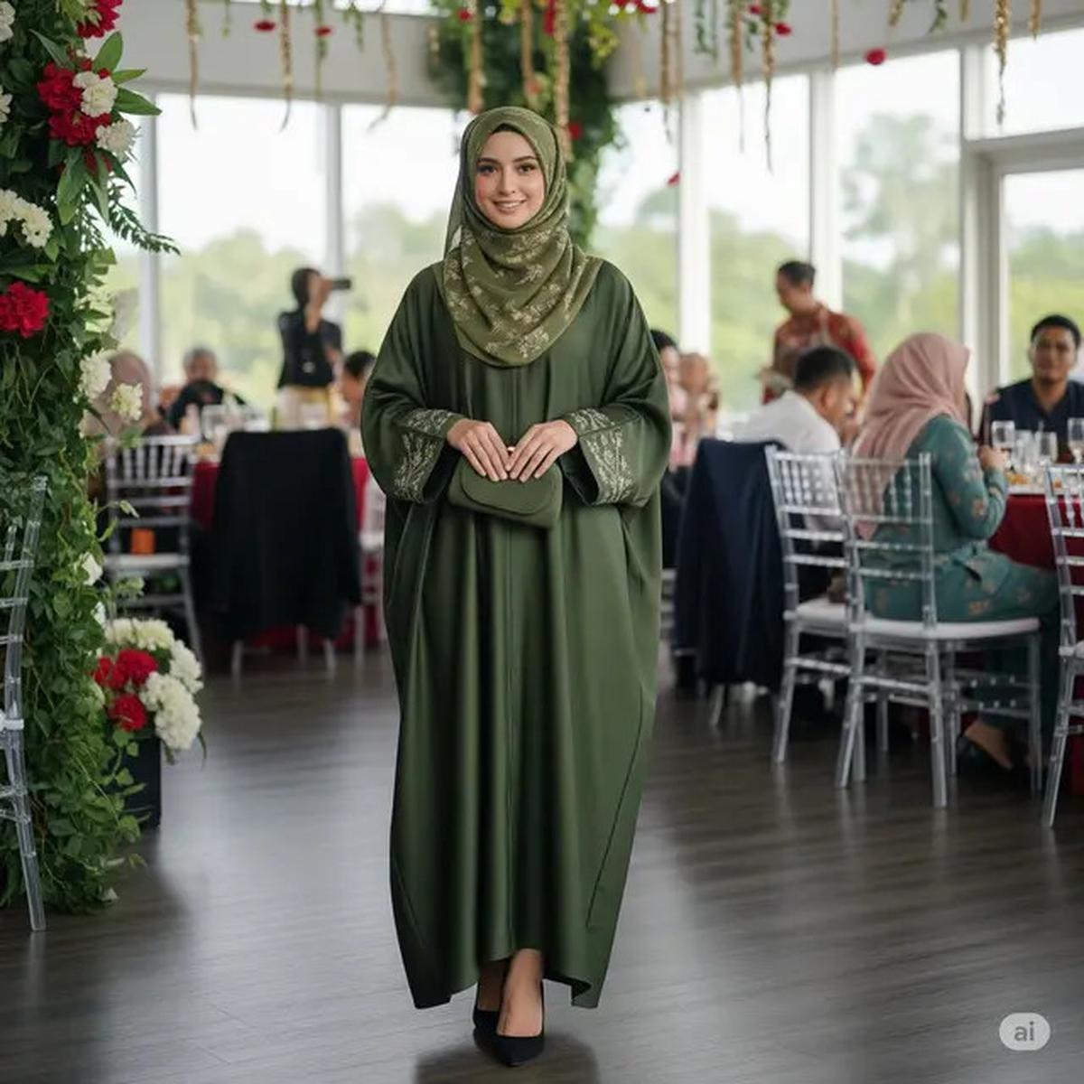 12 Desain Abaya Islami Elegan untuk Kondangan, Mewah tapi Tetap Nyaman