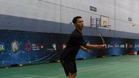 Tunggal putra Indonesia Jonatan Christie terus mempersiapkan diri jelang turnamen bulu tangkis All England 2021 di Utilita Arena Birmingham, Inggris, Selasa, 16 Maret. (foto: PBSI)