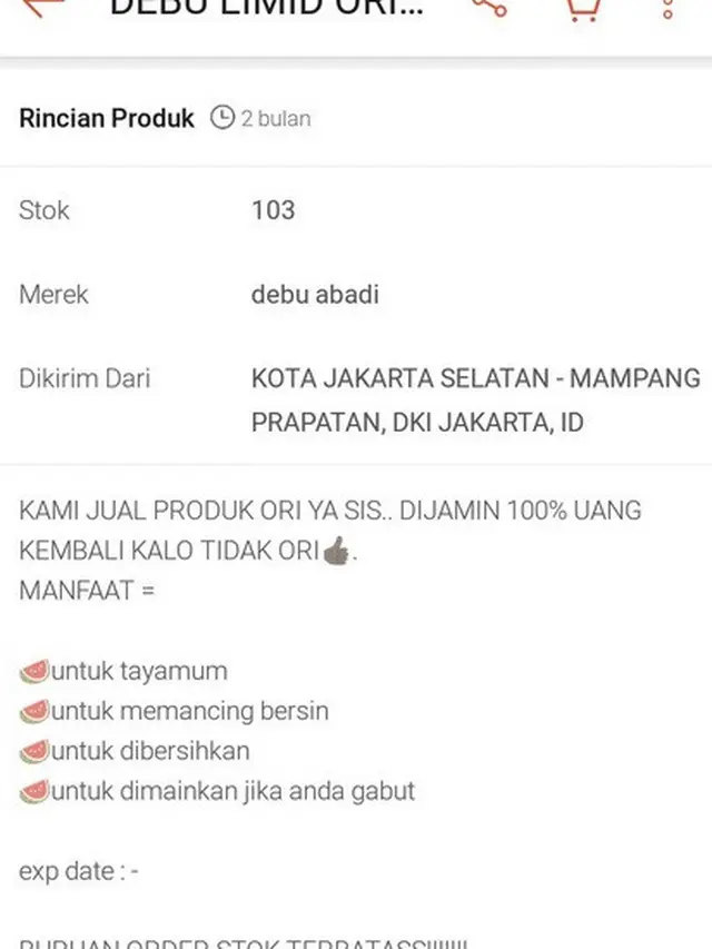 viral ol shop jual debu