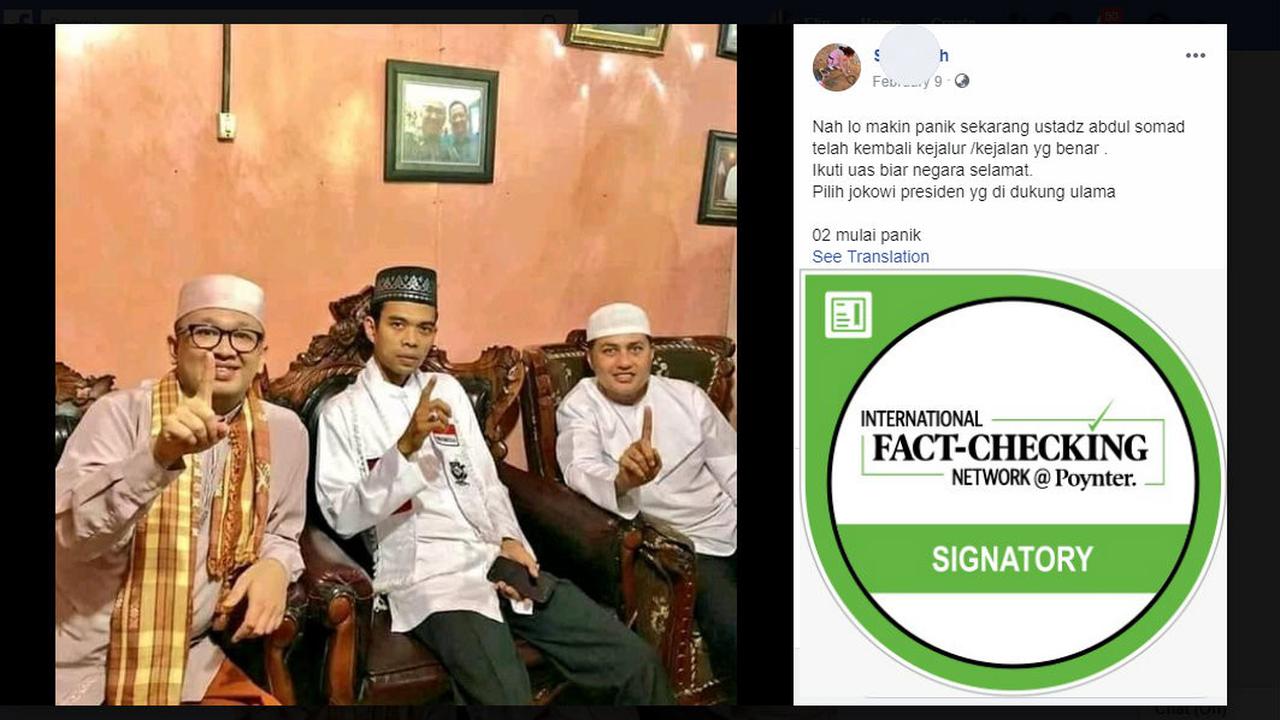 Cek Fakta-Arti di balik acungan satu jari Ustaz Abdul Somad