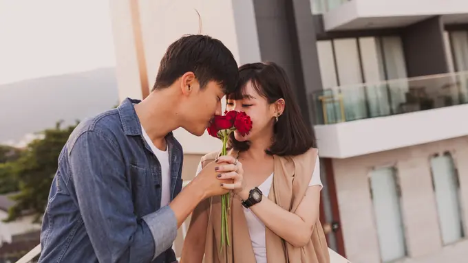 pasangan cinta bunga kencan