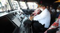 Kapal Pengawas Perikanan yang baru ini termasuk kapal kelas C dengan panjang 30-40 meter. KP HIU 16 dan KP HIU 17 merupakan kapal Series Design pertama yang dimiliki KKP. (Foto: Liputan6.com/KKP)
