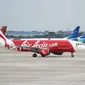 Pesawat AirAsia. (Liputan6.com/Faizal Fanani)