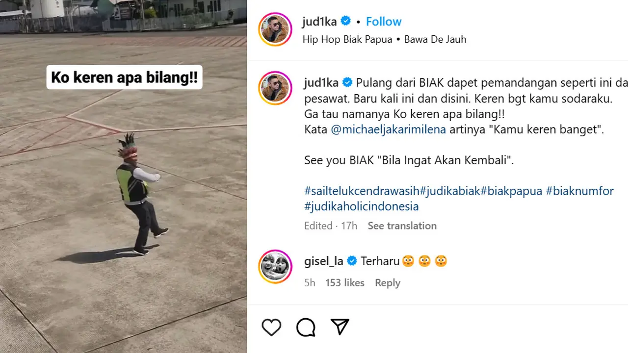 Petugas Bandara Biak Viral Usai Suguhkan Tarian Khas Papua untuk Judika dan Penumpang Pesawat Lain Saat Lepas Landas