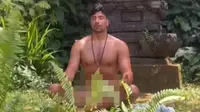 Seorang warga negara asing (WNA) dituduh melecehkan tempat ibadah di Bali karena meditasi sambil telanjang. (dok. tangkapan layar video Instagram @autistic_digital_nomad/https://www.instagram.com/p/CxzvfQMxlc8/)