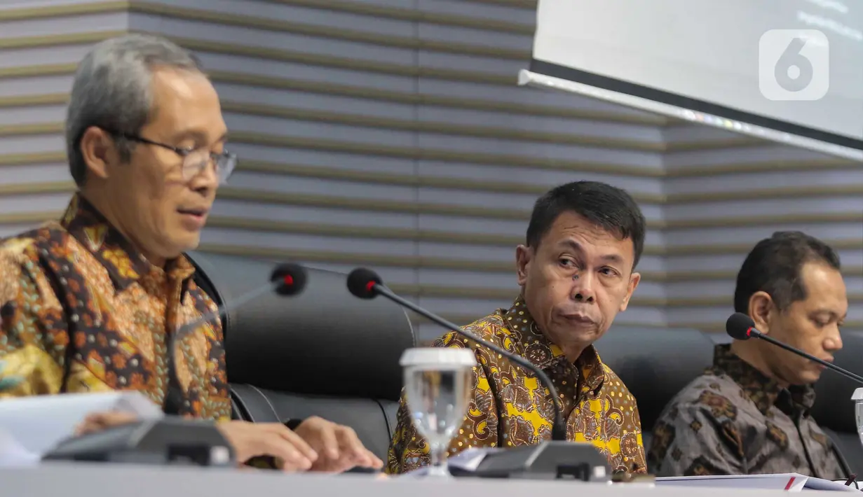 KPK memaparkan sejumlah capaian kinerja pada 2023 lalu seperti upaya-upaya pencegahan, penindakan serta pemeriksaan LHKPN. (Liputan6.com/Angga Yuniar)