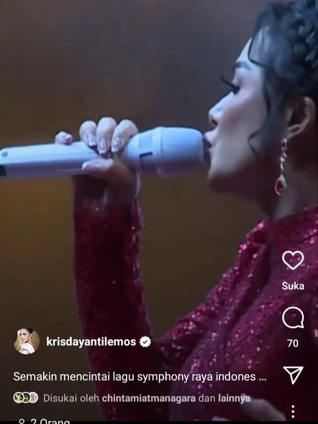 Potret Krisdayanti di acara HUT ke-50 PDIP (Foto: instagram krisdayantilemos)