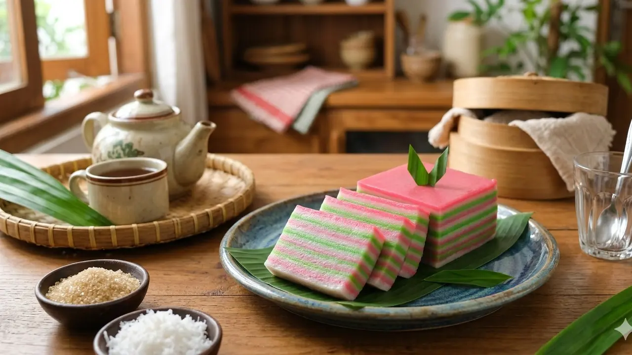 Resep kue lapis kukus (Foto: Gemini AI)