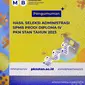 Poster pengumuman hasil seleksi administrasi SPMB Prodi Diploma IV PKN Stan 2023. (Foto: pknstan.ac.id)