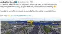 Foto IKEA di Jerman Sediakan Tempat Parkir untuk Salat Id Saat Pandemi Virus Corona