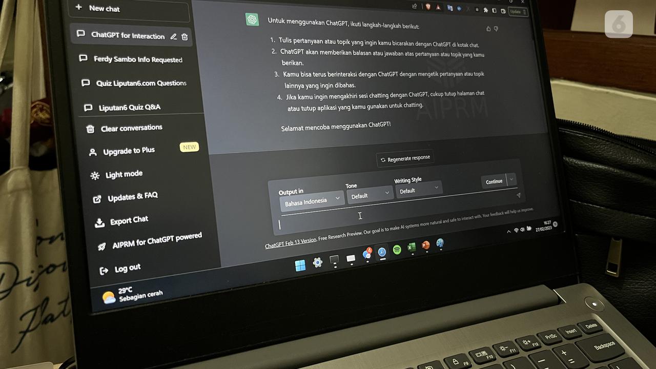 Cara Daftar dan Cara Pakai ChatGPT OpenAI. (Liputan6.com/Raden Trimutia Hatta)