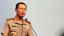 Kapolri Jenderal Sutarman memastikan tak ada anak buahnya yang bermain politik, Jakarta, Bogor, Selasa (3/6/2014) (Liputan6.com/Faizal Fanani)