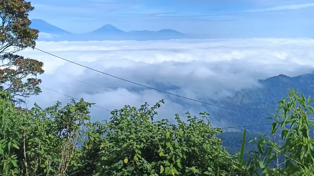 Pemandangan Awan Tepat Di bawah Pengunjung Bak Negri di atas Awan