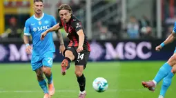 Tambahan tiga poin ini menjadikan AC Milan pemuncak klasemen sementara Serie A dengan raihan 12 poin. (AP Photo/Luca Bruno)