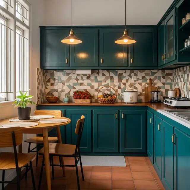 Dapur Rumah Kecil Tema Retro 80an dengan Budget 8 Juta