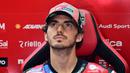Sebuah insiden sempat terjadi antara Francesco Bagnaia dan Alex Marquez di sesi Practice MotoGP Italia 2024. Akibatnya, Bagnaia mendapat hukuma penalti tiga grid. (Marco BERTORELLO/AFP)