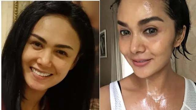 6 Beda Gaya Krisdayanti dan Yuni Shara Tanpa Makeup, Cantik Natural
