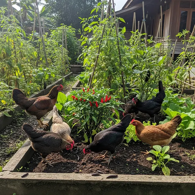 12 Cara Menekan Biaya Berkebun hingga 50 Persen dengan Kotoran Ayam