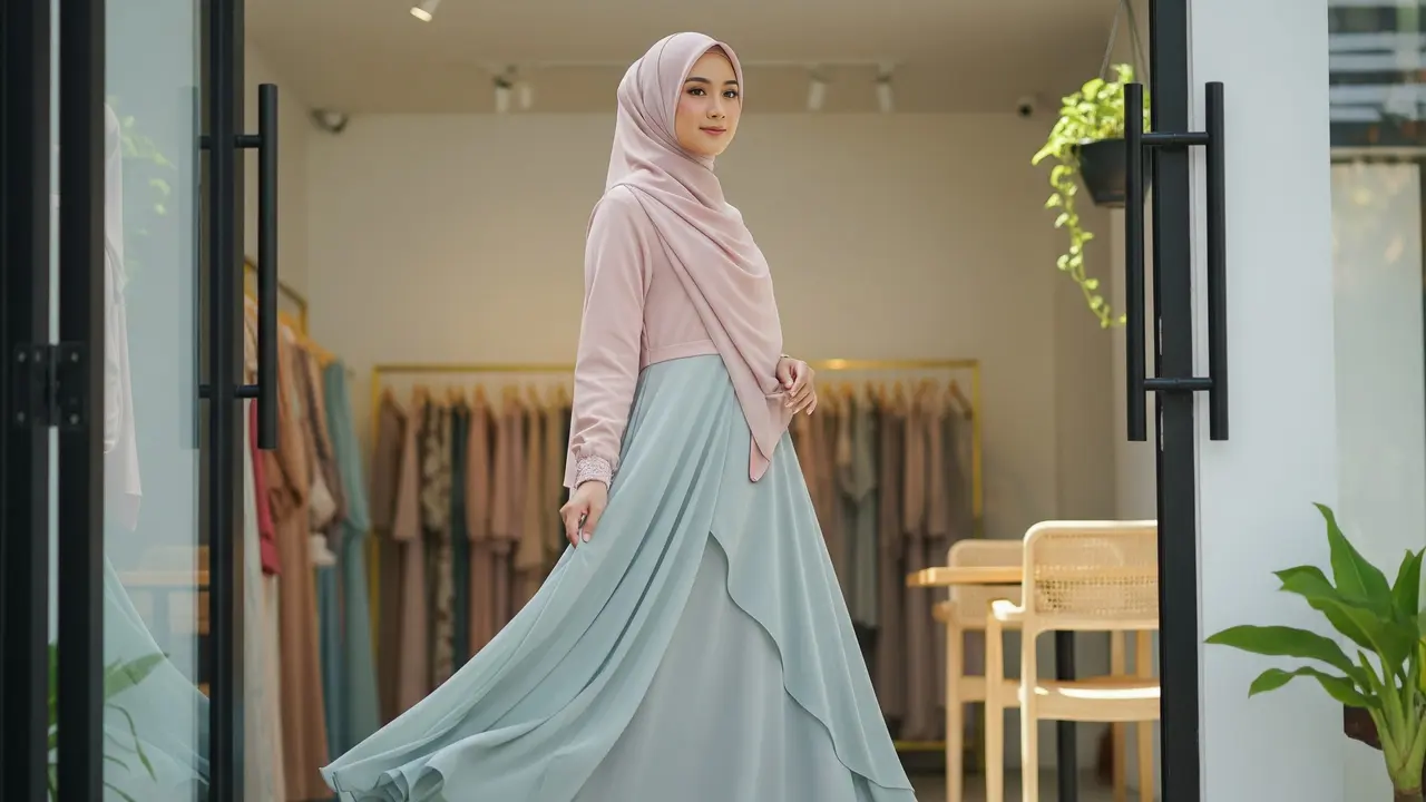 9 Model Gamis Chiffon Flowy Terbaru, Tampil Anggun dan Modern