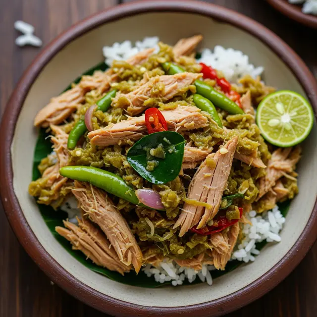 Resep Suwir Ikan Tongkol Cabai Hijau