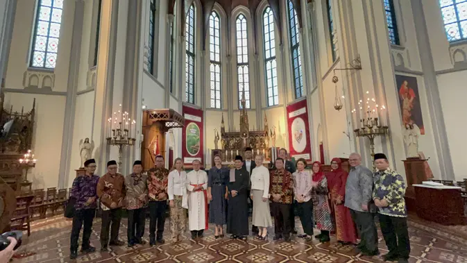 Kunjungan Duta Kehormatan UNDP, Putri Mahkota Victoria dari Swedia di Gereja Katedral Jakarta Jumat (4/9/2026) (Dok: Liputan6/Nasywa Fakhirah)