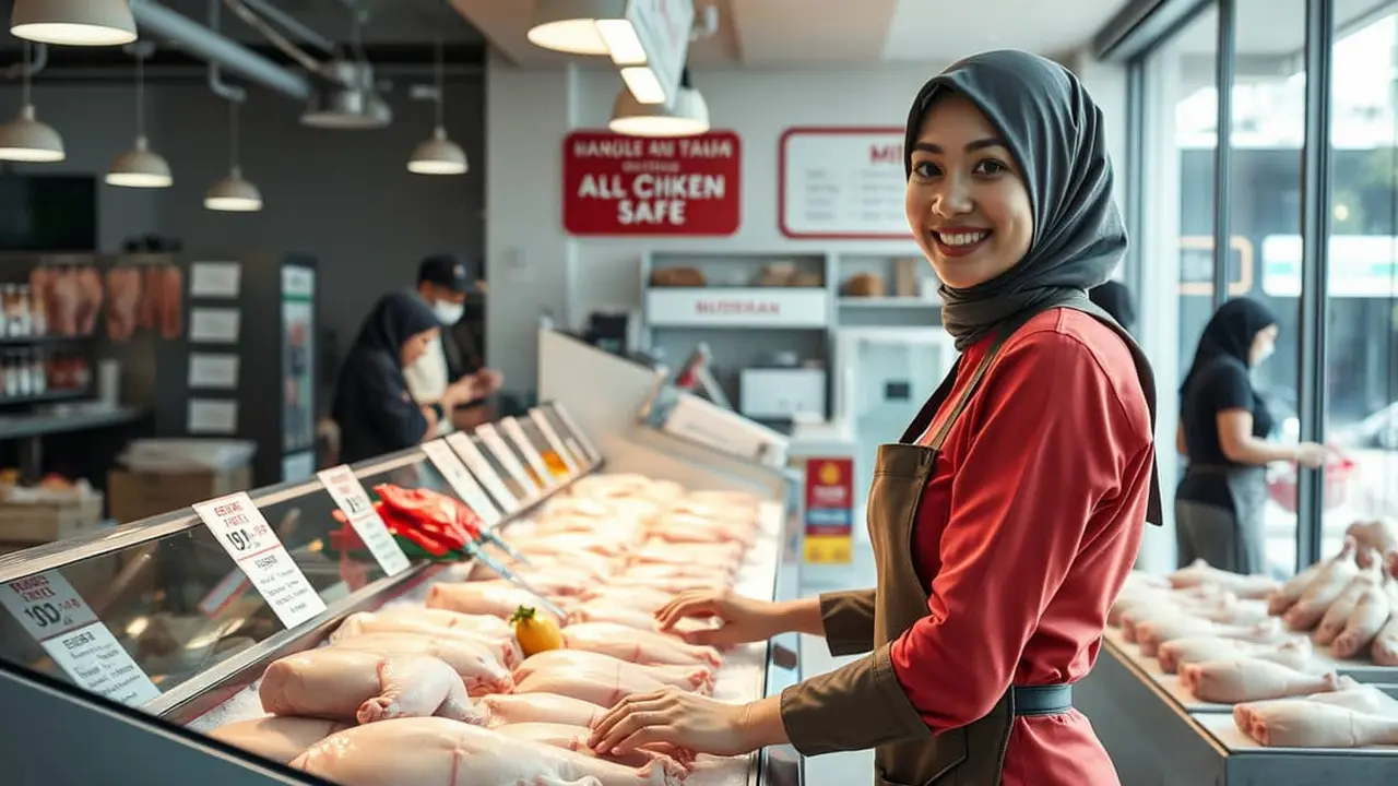 trik jual daging ayam potong
