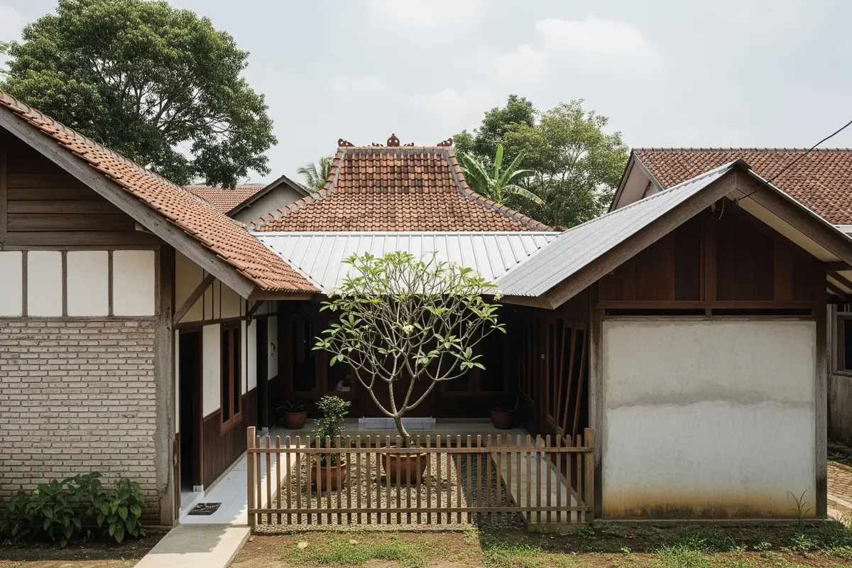 9 Inspirasi Rumah Desa dengan Halaman Tengah ala Rumah Jawa Lama, Tradisi dan Modernita