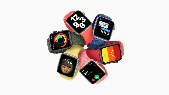 Tampilan Apple Watch SE yang baru saja diluncurkan. (Dok. Apple)