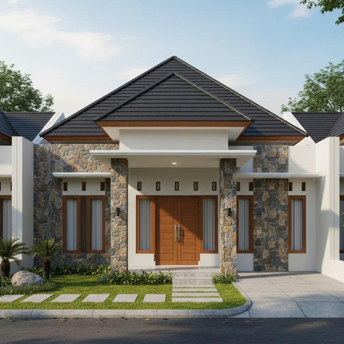 8 Gambar Rumah Minimalis Atap Limas, Desain Elegan yang Cocok untuk Lahan Kecil maupun Luas