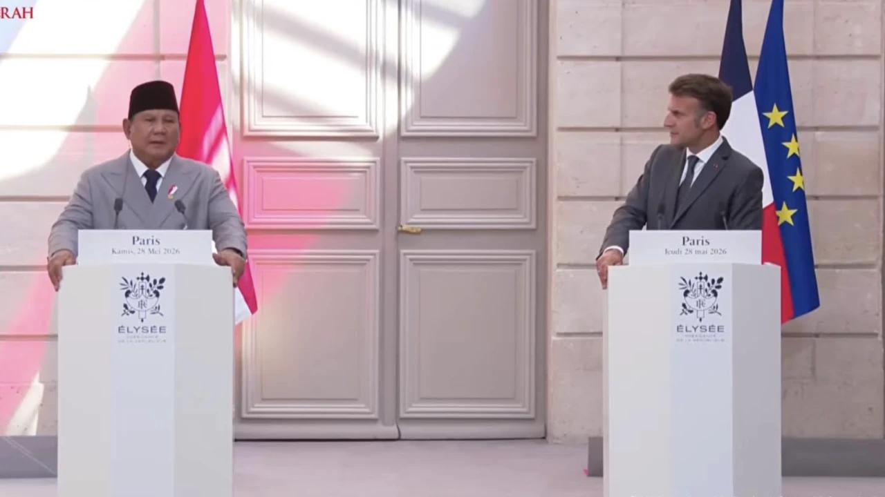 Di Hadapan Macron, Prabowo Sebut Prancis Pelopor Solusi 2 Negara Kemerdekaan Palestina