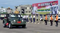 Apel Pasukan dalam rangka Operasi Ketupat Toba 2021, di Lapangan Apron Charlie, Pangkalan Udara (Lanud) Soewondo (Istimewa)