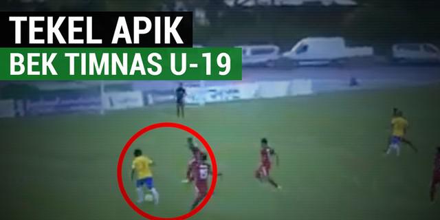 VIDEO: Ini Tekel Bek Timnas U-19 yang Buat Pemain Brasil Tak Lewat