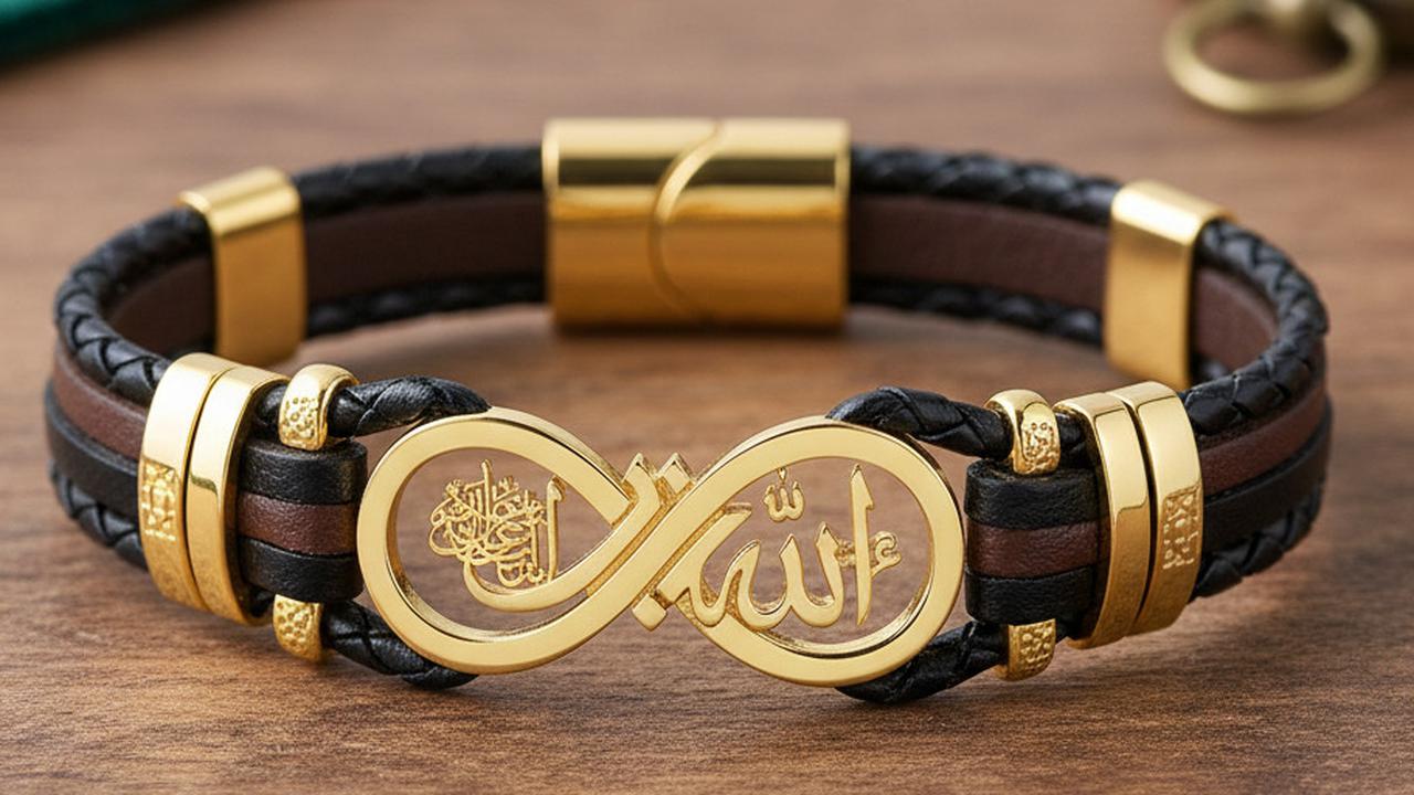 6 Model Gelang Kulit Kombinasi Emas Bernuansa Islami yang Elegan & Modern, Pilihan Syar'i