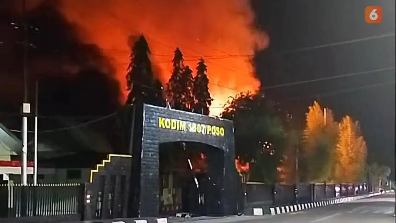 Kebakaran Kodim Poso (Liputan6.com/Istimewa)