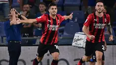 AC Milan bermain menyerang dari menit awal dimulainya babak pertama. Hasilnya Brahim Diaz mampu mencetak gol ketika laga baru berjalan sembilan menit. Diaz sukses mengkonversi umpan tarik Davide Calabria menjadi tembakan keras. AC Milan unggul 1-0. (Foto: AFP/Miguel Medina)