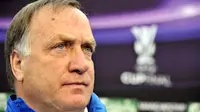 The head coach of the Russian football club Zenit St Petersburg Dutchman Dick Advocaat gives a press conference at Manchester City stadium on May 13, 2008 in Manchester. AFP PHOTO / FRANCK FIFE