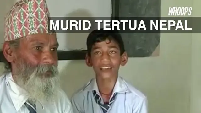WHOOPS: Pria Beruban Ini Jadi Murid Tertua di Nepal